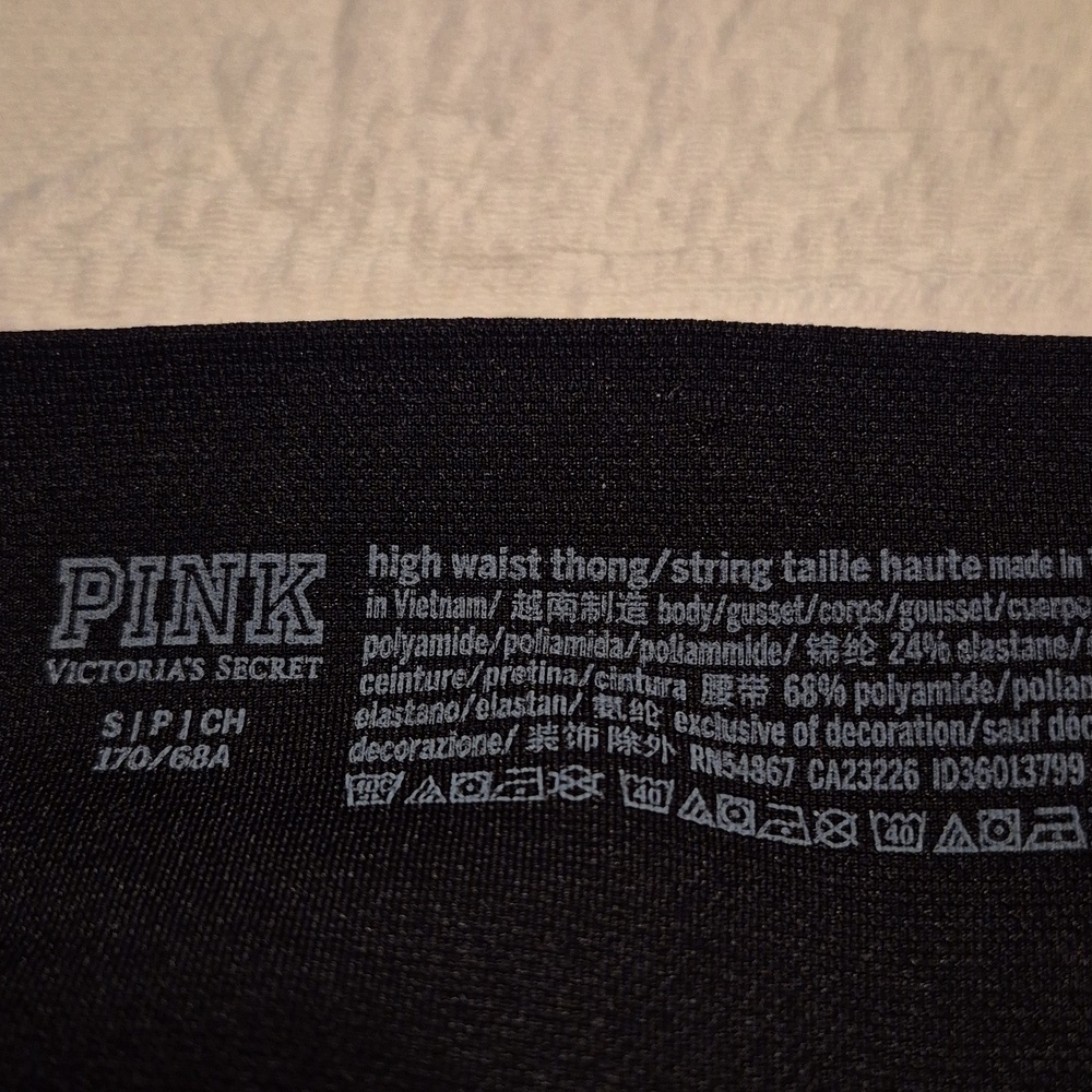 Victoria's Secret small high waist thong black NEW - Picture 6 of 6